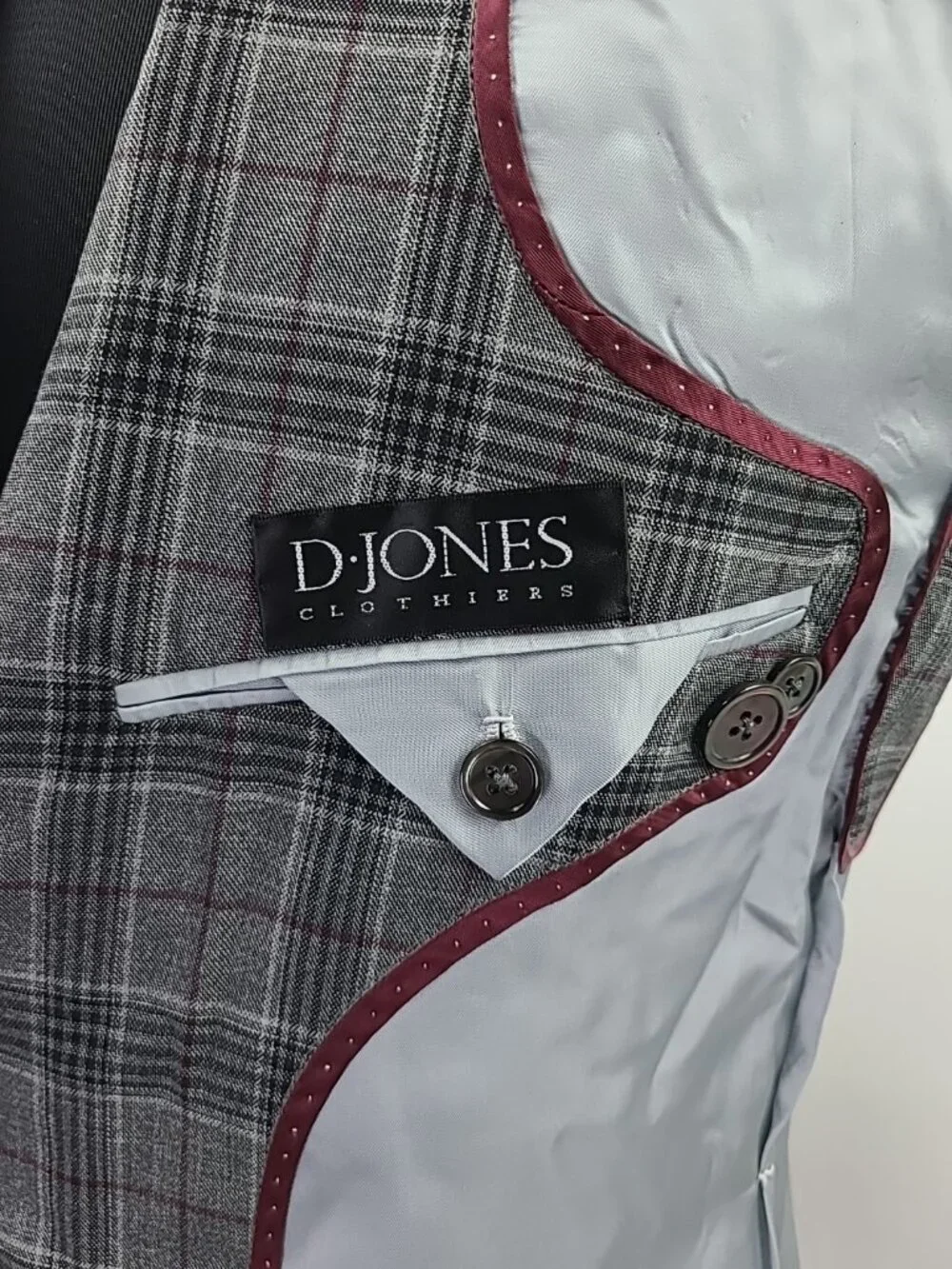 D. Jones Clothiers 40S Wool Linen Blend 2 Button Sport Coat Blazer